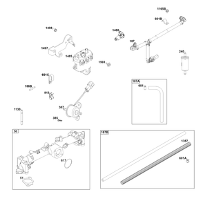 Fuel Supply Group Diagram and Parts List for 61G877-0016-J1  Briggs and Stratton Engine
